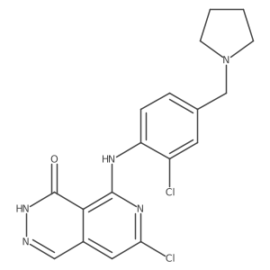 7-Chloro-5-[[2-chloro-4-(1-pyrrolidinylmethyl)phenyl]amino]pyrido[3,4-d]pyridazin-4(3H)-one结构式