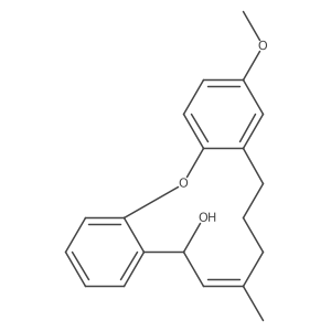 Dibenz[b,j]oxacycloundecin-5-ol, 5,8,9,10-tetrahydro-12-Methoxy-7-Methyl-, (6E)-结构式