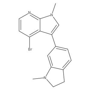 4-bromo-1-methyl-3-(1-methylindolin-6-yl)-1H-pyrrolo[2,3-b]pyridine Structure