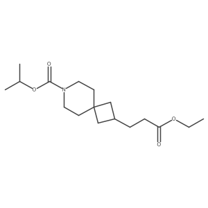 Isopropyl 2-(3-ethoxy-3-oxopropyl)-7-azaspiro[3.5]nonane-7-carboxylate结构式