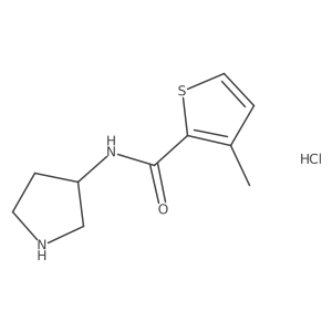 3-methyl-N-(pyrrolidin-3-yl)thiophene-2-carboxamide hydrochloride Structure