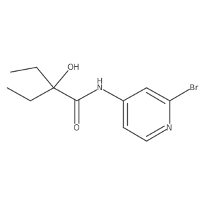 N-(2-bromopyridin-4-yl)-2-ethyl-2-hydroxybutanamide结构式