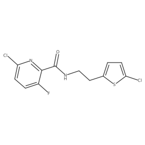 6-chloro-N-[2-(5-chlorothiophen-2-yl)ethyl]-3-fluoropyridine-2-carboxamide Structure