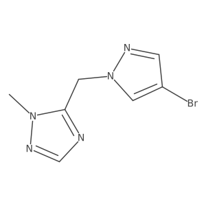 5-[(4-bromo-1H-pyrazol-1-yl)methyl]-1-methyl-1H-1,2,4-triazole Structure