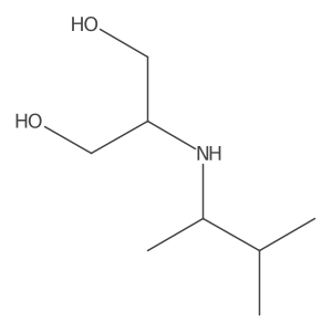 2-[(3-Methylbutan-2-yl)amino]propane-1,3-diol结构式