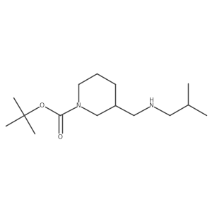 Tert-butyl 3-{[(2-methylpropyl)amino]methyl}piperidine-1-carboxylate结构式