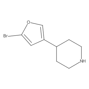4-(5-Bromo-3-furyl)piperidine Structure