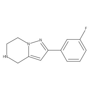 2-(3-Fluorophenyl)-4,5,6,7-tetrahydropyrazolo[1,5-A]pyrazine结构式