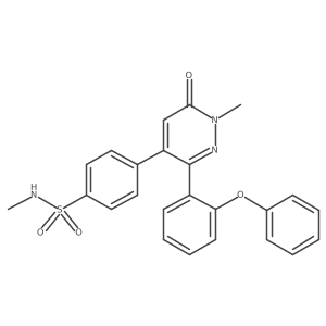 4-[1,6-Dihydro-1-methyl-6-oxo-3-(2-phenoxyphenyl)-4-pyridazinyl]-N-methylbenzenesulfonamide结构式