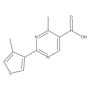 4-Methyl-2-(4-methylthiophen-3-yl)pyrimidine-5-carboxylic acid Structure