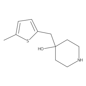 4-[(5-Methylthiophen-2-yl)methyl]piperidin-4-ol Structure