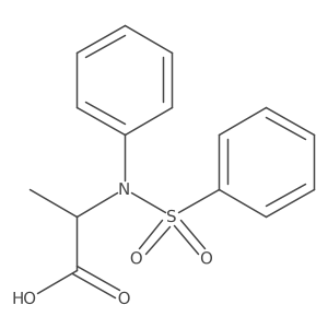 (2R)-2-(N-phenylbenzenesulfonamido)propanoic acid结构式
