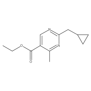 Ethyl 2-(cyclopropylmethyl)-4-methylpyrimidine-5-carboxylate结构式