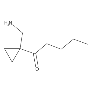 1-[1-(Aminomethyl)cyclopropyl]pentan-1-one结构式