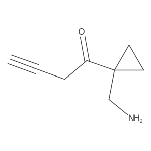 1-[1-(Aminomethyl)cyclopropyl]but-3-yn-1-one结构式