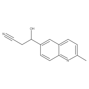 3-Hydroxy-3-(2-methylquinolin-6-yl)propanenitrile结构式