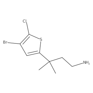 3-(4-Bromo-5-chlorothiophen-2-yl)-3-methylbutan-1-amine Structure