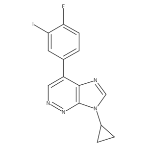 9-Cyclopropyl-6-(4-fluoro-3-iodophenyl)-9H-imidazo[4,5-c]pyridazine Structure