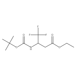 Ethyl 3-((tert-butoxycarbonyl)amino)-4,4,4-trifluorobutanoate Structure
