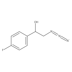 (1R)-2-azido-1-(4-fluorophenyl)ethan-1-ol结构式
