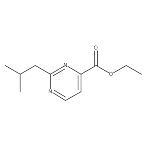 Ethyl 2-(2-methylpropyl)pyrimidine-4-carboxylate Structure