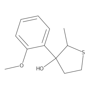 3-(2-Methoxyphenyl)-2-methylthiolan-3-ol结构式