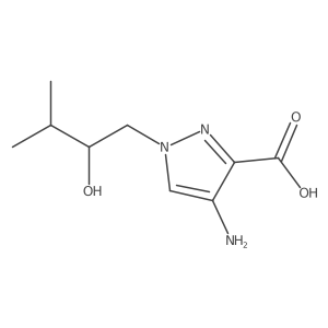 4-amino-1-(2-hydroxy-3-methylbutyl)-1H-pyrazole-3-carboxylic acid Structure