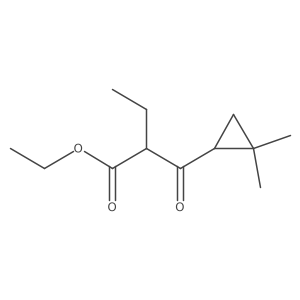 Ethyl 2-(2,2-dimethylcyclopropanecarbonyl)butanoate Structure
