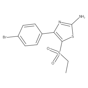 4-(4-Bromophenyl)-5-(ethylsulfonyl)thiazol-2-amine结构式