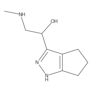 1-{1H,4H,5H,6H-cyclopenta[c]pyrazol-3-yl}-2-(methylamino)ethan-1-ol Structure
