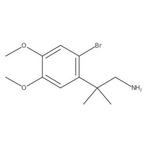2-(2-Bromo-4,5-dimethoxyphenyl)-2-methylpropan-1-amine结构式