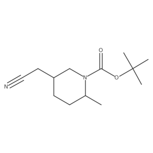 Tert-butyl 5-(cyanomethyl)-2-methyl-piperidine-1-carboxylate Structure