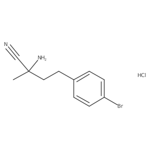 2-Amino-4-(4-bromophenyl)-2-methylbutanenitrile hydrochloride Structure