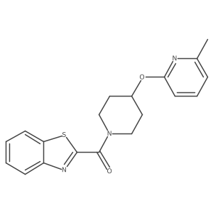 Benzo[d]thiazol-2-yl(4-((6-methylpyridin-2-yl)oxy)piperidin-1-yl)methanone结构式
