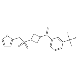 (3-((Furan-2-ylmethyl)sulfonyl)azetidin-1-yl)(3-(trifluoromethyl)phenyl)methanone Structure