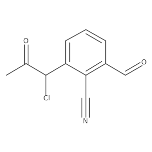 2-(1-Chloro-2-oxopropyl)-6-formylbenzonitrile结构式