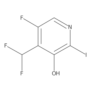 4-(Difluoromethyl)-5-fluoro-2-iodopyridin-3-ol结构式
