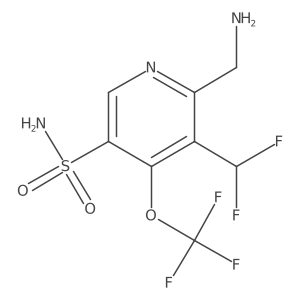 2-(Aminomethyl)-3-(difluoromethyl)-4-(trifluoromethoxy)pyridine-5-sulfonamide Structure