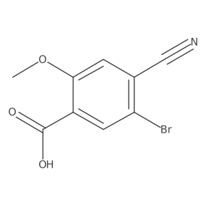 5-bromo-4-cyano-2-methoxy-benzoic acid Structure
