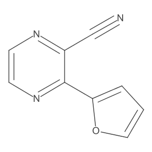 3-(Furan-2-yl)pyrazine-2-carbonitrile结构式
