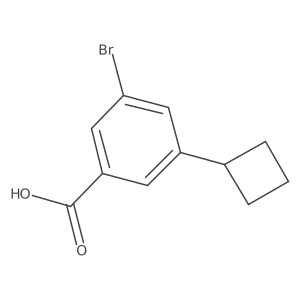 3-Bromo-5-cyclobutylbenzoic acid结构式