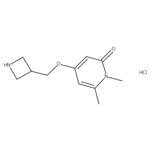 4-(azetidin-3-ylmethoxy)-1,6-dimethylpyridin-2(1H)-one hydrochloride结构式