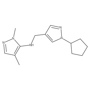 N-[(1-cyclopentyl-1H-pyrazol-4-yl)methyl]-1,4-dimethyl-1H-pyrazol-5-amine Structure