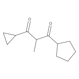 1-Cyclopentyl-3-cyclopropyl-2-methylpropane-1,3-dione结构式