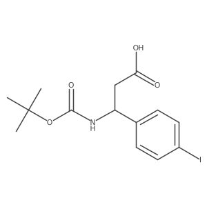 3-{[(Tert-butoxy)carbonyl]amino}-3-(4-iodophenyl)propanoic acid结构式