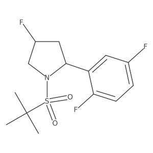 (2R,4S)-1-(tert-Butylsulfonyl)-2-(2,5-difluorophenyl)-4-fluoropyrrolidine Structure