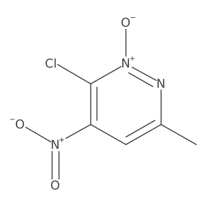 6-Chloro-3-methyl-5-nitropyridazin-1-ium-1-olate结构式
