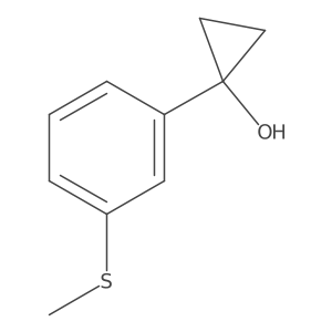 1-[3-(Methylsulfanyl)phenyl]cyclopropan-1-ol结构式