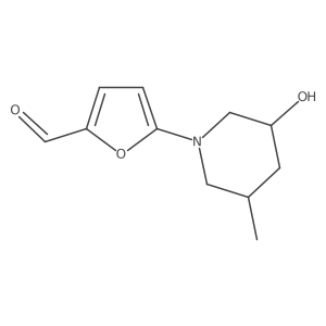 5-(3-Hydroxy-5-methylpiperidin-1-yl)furan-2-carbaldehyde Structure