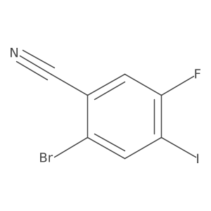 2-Bromo-5-fluoro-4-iodobenzonitrile结构式